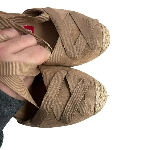 INC International Concepts Merryy Espadrille Wedges Size 8.5 Dark Almond Tan EUC - Picture 14 of 14